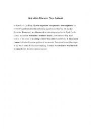 English Worksheet: Passive form worksheet