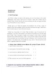 English Worksheet: exam