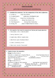 English Worksheet: Adjective degrees