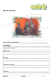 English Worksheet: Christmas. New Year. Extr@. Video.