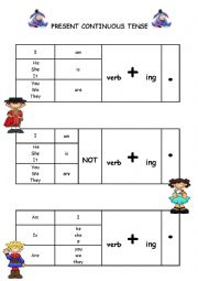 English Worksheet: present continuous tense