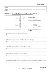 English Worksheet: Giving directions 