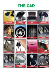 English Worksheet: The Car Pic Dictionary