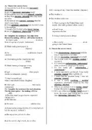 English Worksheet: -ed and -ing adjectives