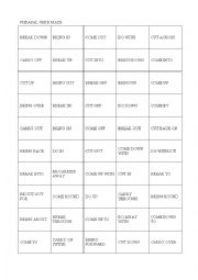 English Worksheet: phrasal verb maze