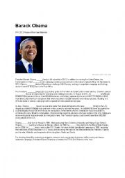 English Worksheet: president Barrack Obama