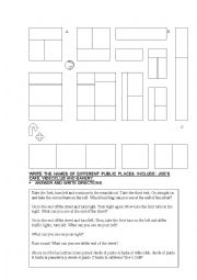 English Worksheet: GUESS AND WRITE DIRECTIONS