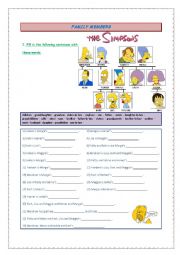 English Worksheet: Family members 