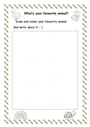 English Worksheet: favourite animal