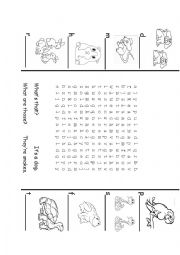 English Worksheet: Kids animals project.  