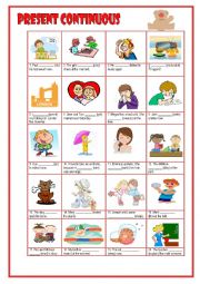 English Worksheet: Present continuous