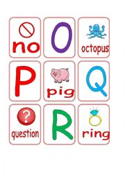 English Worksheet: Alphabet Match Cards 2/2