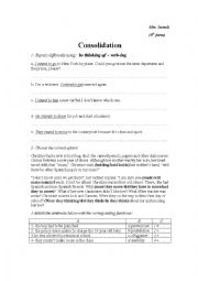 English Worksheet: consolidation