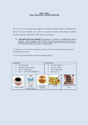 English Worksheet: Speaking basic level