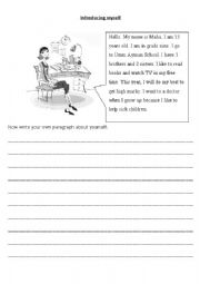 English Worksheet: Introducing Myself