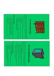 English Worksheet: Recyclable materials (1/2)