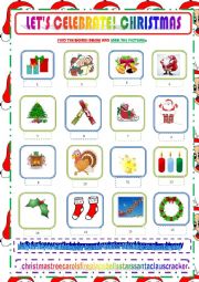 English Worksheet: LETS CELEBRATE CHRISTMAS!