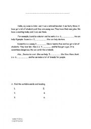 English Worksheet: jobs