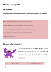 English Worksheet: I and You