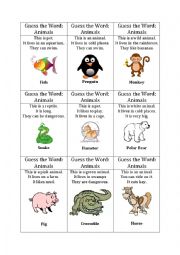 English Worksheet: Guess the word game (part 2)