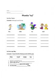 English Worksheet: Digraph 