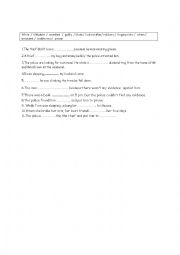 English Worksheet: crime words