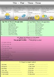 English Worksheet: 4th grade test