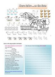 English Worksheet: There is/are