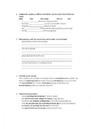 English Worksheet: review 2 ESO