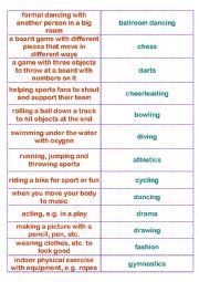 English Worksheet: Fun activity with free time activities