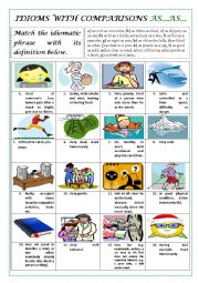 IDIOMS WITH COMPARISONS AS...AS... (+KEY)