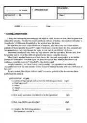 reading comprehension for 8th and 9th form