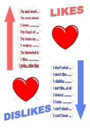 English Worksheet: Likes and Dislikes