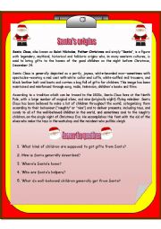 English Worksheet: Santas origins