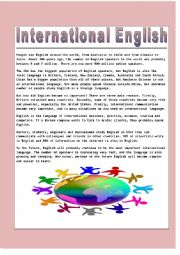 English Worksheet: International English