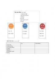 English Worksheet: Do you like