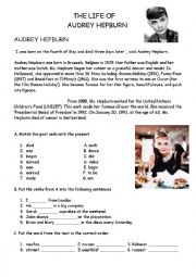 English Worksheet: The Life of Audrey