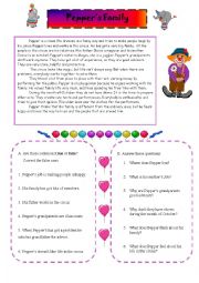 English Worksheet: Reading comprehension