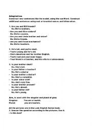 English Worksheet: to be  simple present