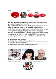 English Worksheet: Red Nose Day - British Charity