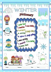 English Worksheet: Winter pictionary