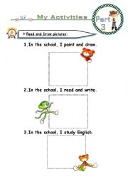 English Worksheet: daily activities-part2