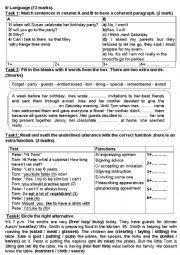 English Worksheet: mid term test n2