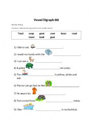 English Worksheet: Vowel digraph oa