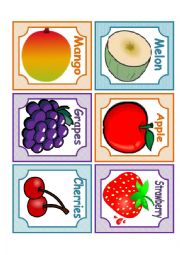 FRUITS - FLASHCARDS