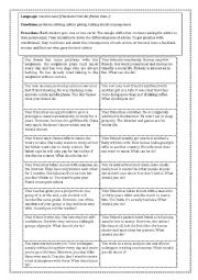 English Worksheet: Problems/ Advice / Consequences Activity