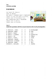 English Worksheet: things in the classroom 2 