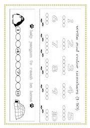 English Worksheet: 1-10 numbers worksheet