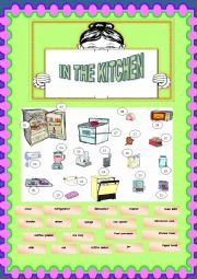 English Worksheet: In the Kitchen