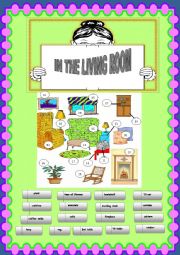 English Worksheet: In the living room